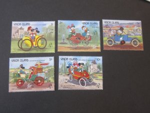 Union Island 1989 Sc 241-46 Disney MNH