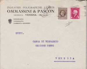 1944 RSI, Letter franked with Marche da Bollo n . 15 + 22 Signed Sorani