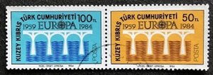 Turkish Cyprus 143a Used, Horizontal Pair