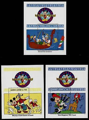 Sierra Leone 1470-81 MNH Disney World Tour, Mickey Mouse, Pluto, Goofy