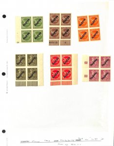 Germany, Postage Stamp, #O22-O23, O25-O28 Mint NH Blocks, 1923 Officials (BA)