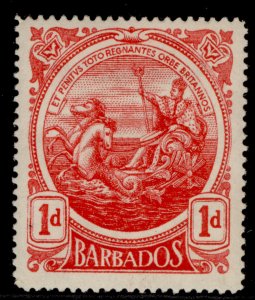 BARBADOS GV SG183, 1d deep red, M MINT. Cat £17.