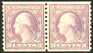 U.S. #493 MINT PAIR OG HR