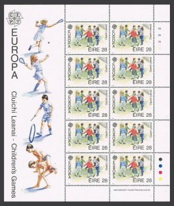 Ireland 744-745 sheets, MNH. Mi 679-680 klb. EUROPE CEPT-1989, Children Games.