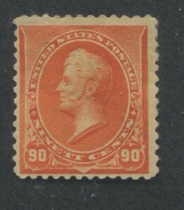 1890 US Stamp #229 90c Mint Hinged F/VF Original Gum Catalogue Value $450