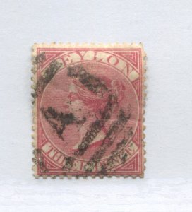 Ceylon QV 1868 3d used