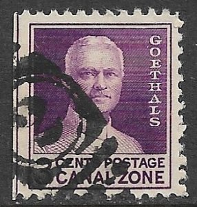 US CANAL ZONE 1934 3c General Goethals Portrait Issue Sc 117 VFU