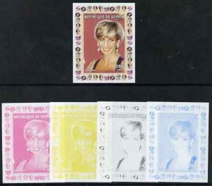 Guinea - Conakry 1997 Princess Diana 200f series #8 imper...