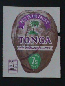 ​TONGA-1970-SC# 254-LOVELY BEAUTIFUL-COCONUT SHAPE CUT- CTO VF-HARD TO FIND-