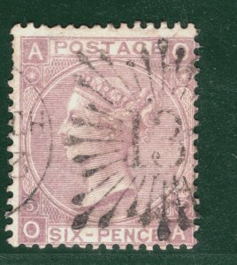 GB SCOTLAND Stamp SG.109 6d Mauve Plate 5 Edinburgh BRUNSWICK STAR *131* REDG130