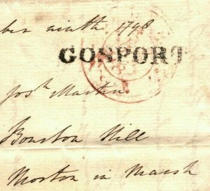 GB Hants Cover FREE EL Morton GOSPORT Straight Line London Transit 1798 ZA200