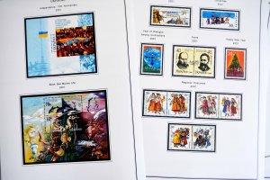 COLOR PRINTED UKRAINE 1992-2010 STAMP ALBUM PAGES (143 illustrated pages)