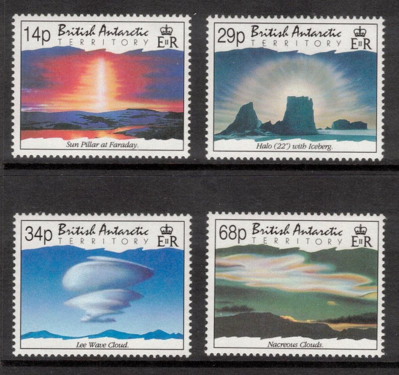 BRITISH ANTARCTIC 1992 Atmospheric Phenomena; Scott 198-201, SG 214-17' MNH