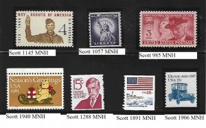 Loy 09 U.S. Various Stamps Scott# on Photo
