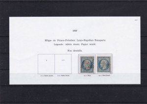 france 1852 imperf used stamps ref r8493