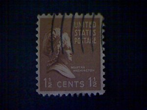 United States, Scott #805, used(o), 1938,  Prexie: ​Martha Washington, 1½¢