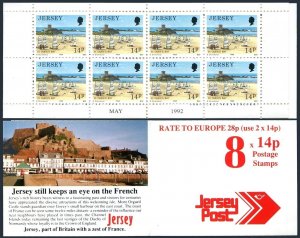 Jersey 487b booklet,MNH.Michel 469 H-b-2. St Ouen's Bay,1990.