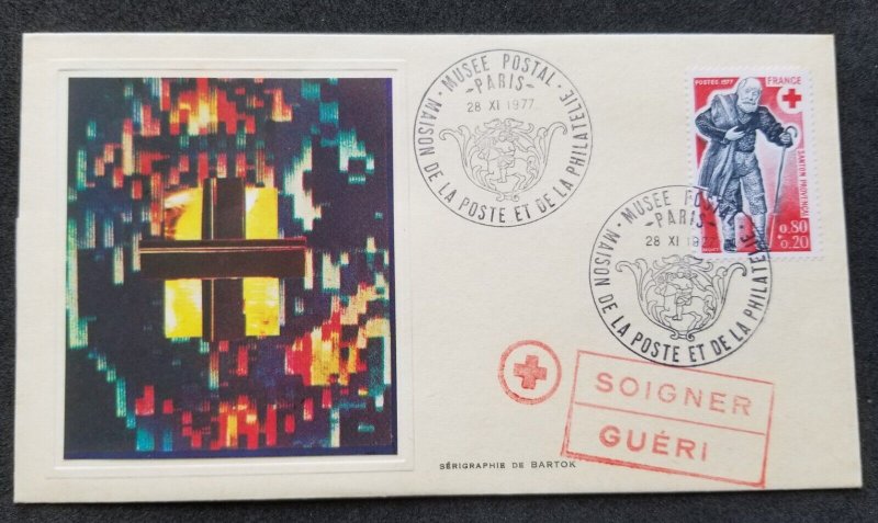 *FREE SHIP France Red Cross Santon Of Provence The Tramp 1977 Health (FDC)