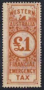 Western Australia £1 Financial Emergency Revenue Stamp