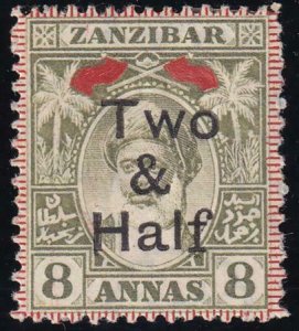 Zanzibar 1904 SC 98c / SG 209b Serif at foot f VLH