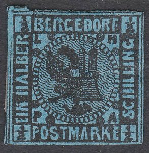 GERMANY BERGEDORF  An old forgery of a classic stamp........................C207