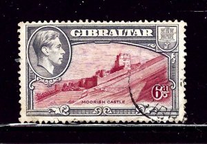 Gibraltar 113a Used 1938 Moorish Castle  few nibbed perfs