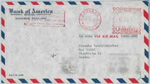 63094 - THAILAND - POSTAL HISTORY - MECHANICAL POSTMARK on COVER to SWEDEN 1966