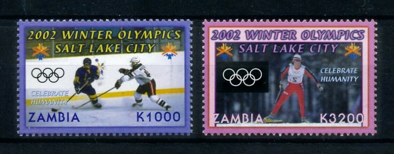 [101501] Zambia 2002 Olympic winter games Salt Lake City ice hockey  MNH