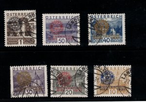 Austria #B87 - #B92 Very Fine Used Set