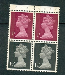 Great Britain #623a MNH Machin booklet pane