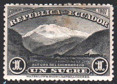 Ecuador. 1908. 173 from the series. Mountains, landscape of Ecuador. MLH.