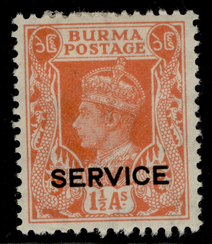 BURMA GVI SG O32, 1½a orange, M MINT.