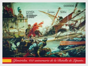 2021 Spain Battle of Lepanto SS (Scott 4563) MNH