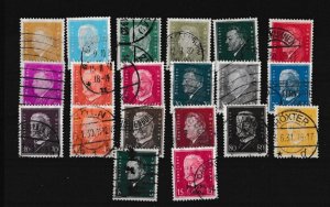 Germany # 366-384, 385-386, President Hindenburg, Used, 1/2 Cat