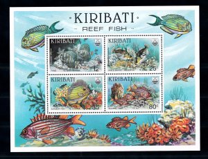 [47974] Kiribati 1985 Marine life Tropical fish Coral reef  MNH