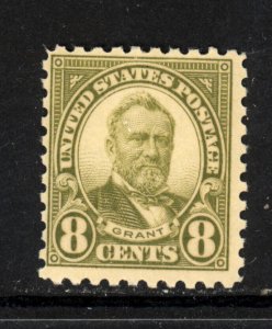 SCOTT 589 1926 8 CENT GRANT REGULAR ISSUE MNH OG F-VF CAT $36!