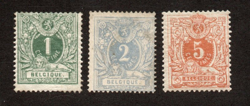 Belgium - Sc# 40, 41, 42a MH (rem/ #41 used)    -    Lot 0620342