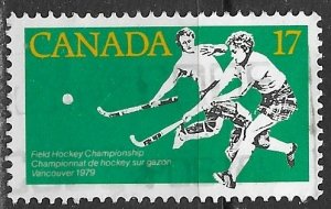 Canada  ~ Scott # 834 ~ Used ~ Women's Field Hockey