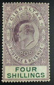 MOMEN: GIBRALTAR SG #63 1908 MINT OG LH £350 LOT #64666