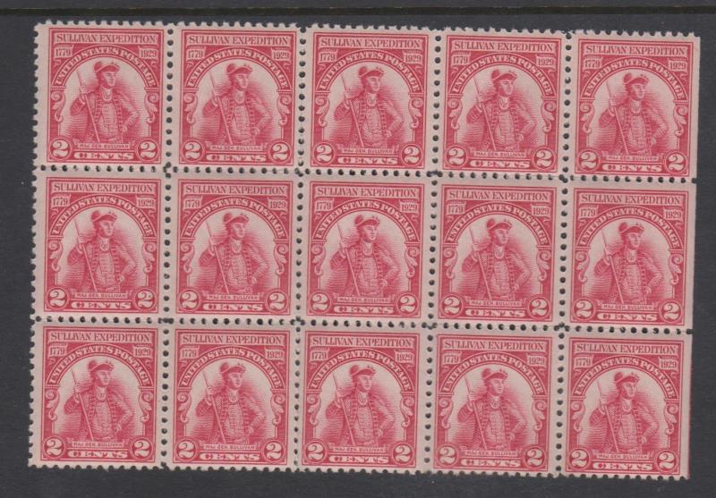 USA Sc#657 Block of 15 MNH