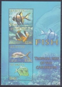 2010 St Kitts 1109-12KL Sea fauna 8,00 €