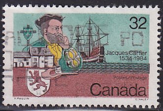 Canada 1011 Jacques Cartier and Ship 32¢ 1984