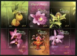 MEXICO 2728 Orchids Souvenir Sheet. MNH