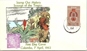 Ceylon, Worldwide First Day Cover, Medical