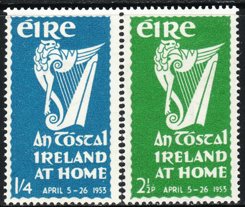 Sc# 147 / 148 Ireland 1953 National Festival  complete set ML-MH CV $27.25