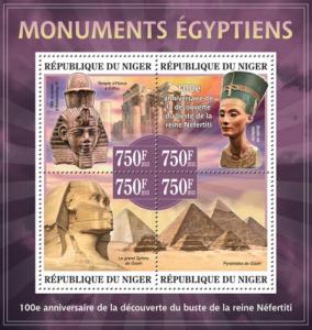 NIGER 2013 SHEET EGYPTIAN MONUMENTS PYRAMIDS nig13317a