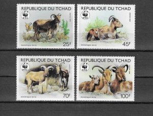 CHAD 1988 WWF SG 846/9 MNH Cat £12