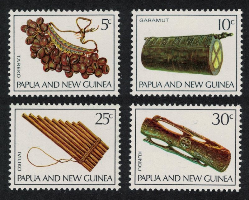 Papua NG Musical Instruments 4v 1969 MNH SC#293-296 SG#165-168 MI#167-170