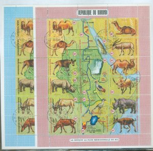 Burundi #336/C127 Used Souvenir Sheet (Animals)