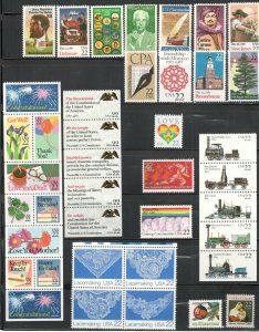 1987 Commemorative Year Mint Set 40 Stamps FREE SHIPPING